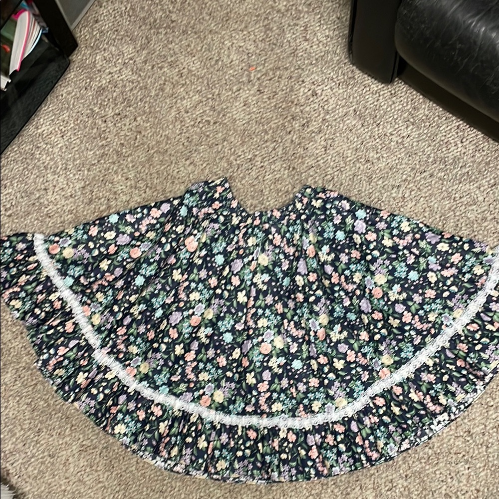 Vintage lace trimmed ultra full Women's square dance Skirt